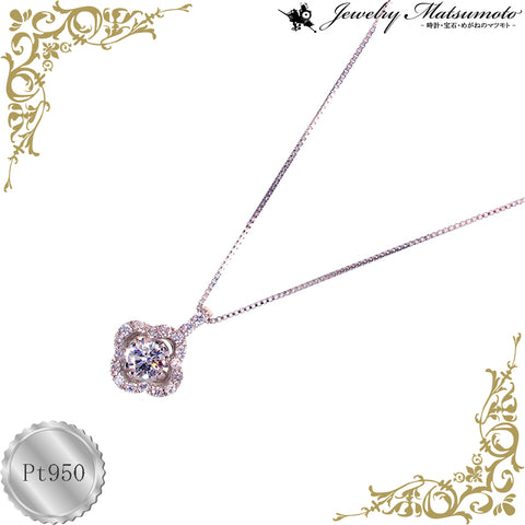 Pt950 ダイアモンド ネックレス 《4月誕生石》