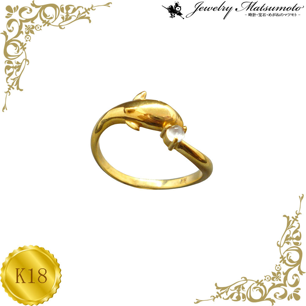 K18 ムーンストーン イルカ リング 《6月誕生石》 – jewelry-matsumoto