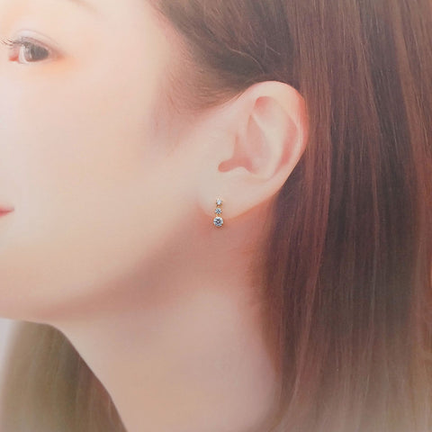 K10 キュービックジルコニア(CZ) ピアス