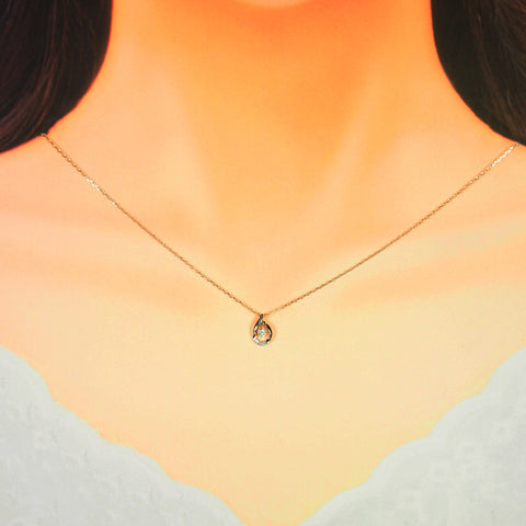K10WG ダイアモンド ネックレス 《4月誕生石》