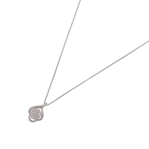 K18WG ダイアモンド ネックレス 《4月誕生石》