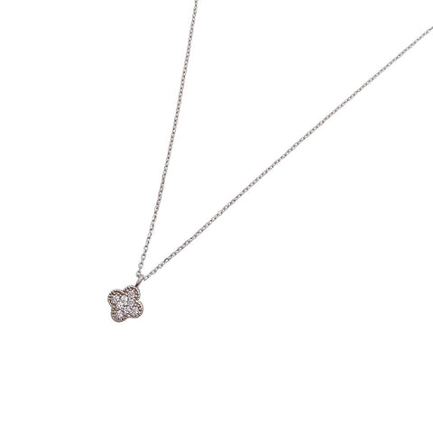 K18WG ホワイトサファイア ネックレス 《9月誕生石》