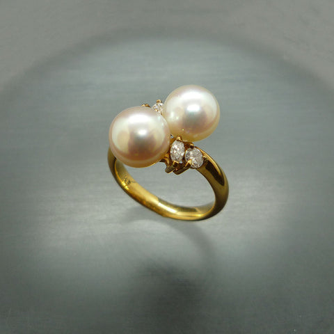 K18 パール(真珠/8.0mm) リング