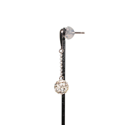 K10WG クリスタル ミラーボール ピアス