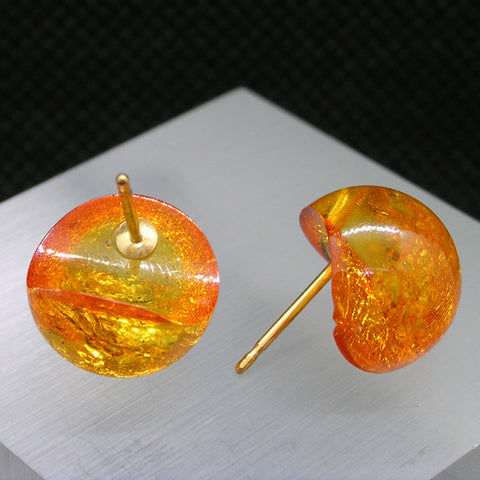 K18 こはく(アンバー・琥珀) ピアス
