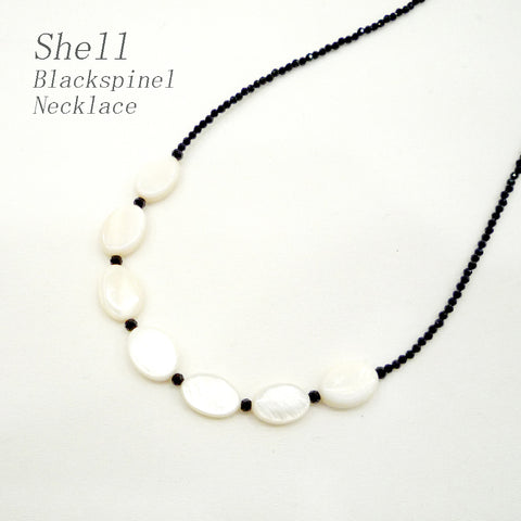 シェル・ブラックスピネル ネックレス