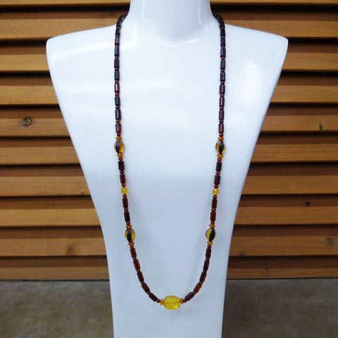 琥珀(こはく・アンバー) ロングネックレス