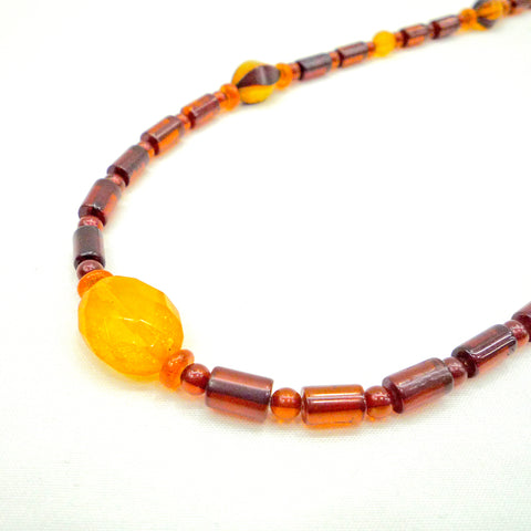 琥珀(こはく・アンバー) ロングネックレス