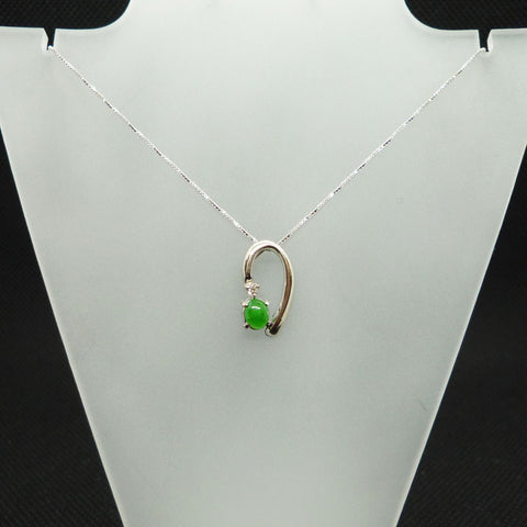 Pt900 ヒスイ(翡翠) ペンダントトップ(チェーンなし) 《5月誕生石》