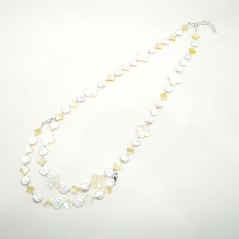 淡水パール・シェル 2wayネックレス