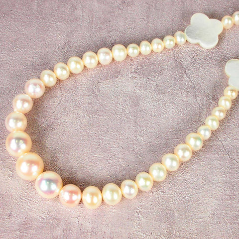 淡水パール・シェル ロングネックレス