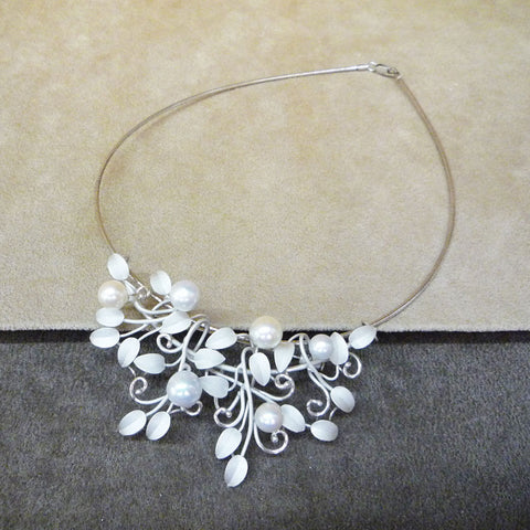 Sv925 パール ネックレス/ブローチ