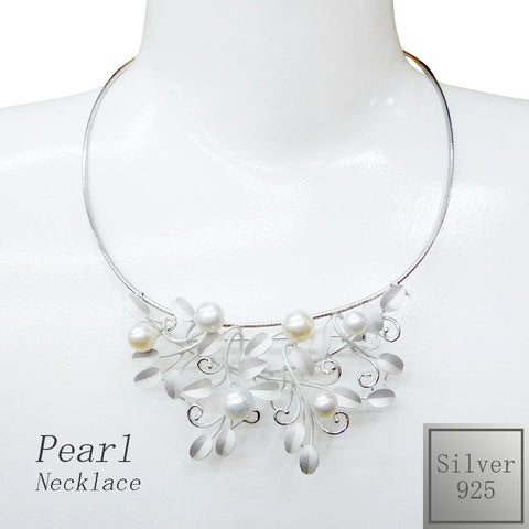 Sv925 パール ネックレス/ブローチ