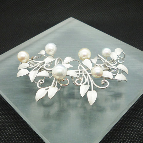 Sv925 パール ネックレス/ブローチ