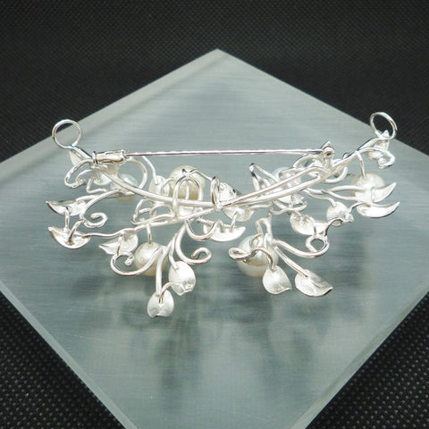 Sv925 パール ネックレス/ブローチ