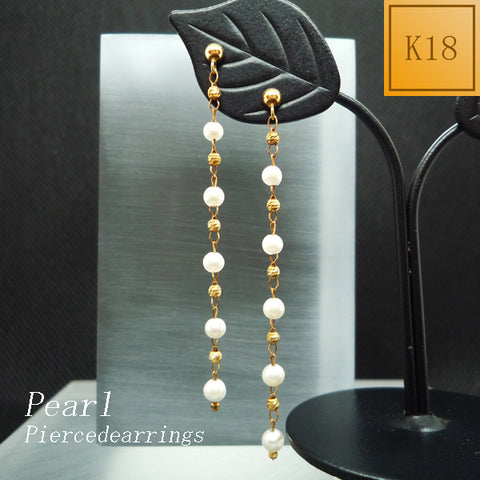 K18 パール ピアス