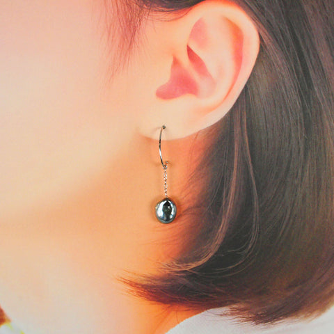 K14WG バロックパール フックピアス