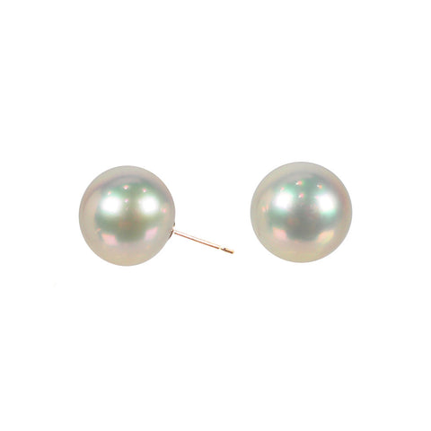 K18WG パール(真珠/約13.8mm) ピアス 《6月誕生石》
