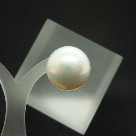 K18WG パール(真珠/約13.8mm) ピアス 《6月誕生石》