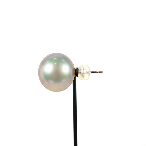K18WG パール(真珠/約13.8mm) ピアス 《6月誕生石》