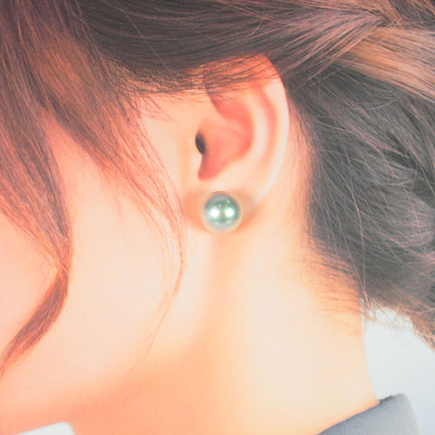 K18WG パール(真珠/約13.8mm) ピアス 《6月誕生石》