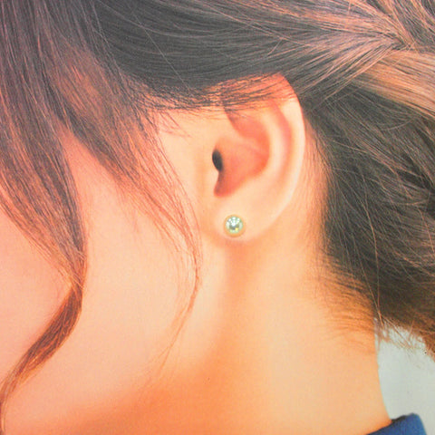 K18WG パール(真珠/6.8mm) ピアス 《6月誕生石》