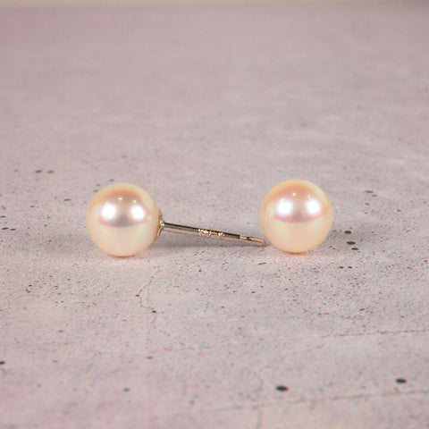 K14WG パール(真珠/6.5mm) ピアス 《6月誕生石》