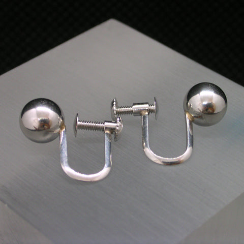 Pt900 丸玉(6.0mm) イヤリング