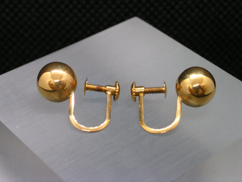 K18 丸玉(7.0mm) イヤリング