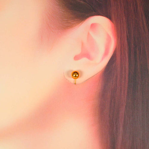 K18 丸玉(7.0mm) イヤリング