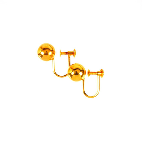 K18 丸玉(7.0mm) イヤリング