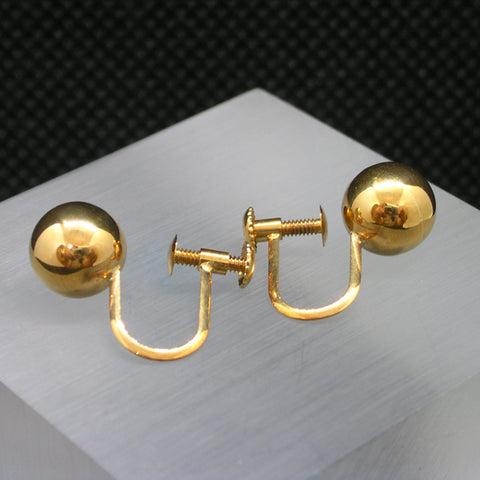 K18 丸玉(7.0mm) イヤリング