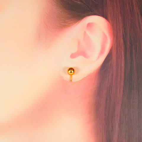 K18 丸玉(7.0mm) イヤリング
