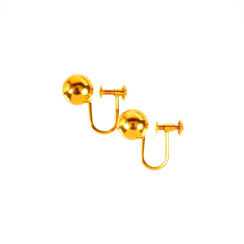 K18 丸玉(7.0mm) イヤリング