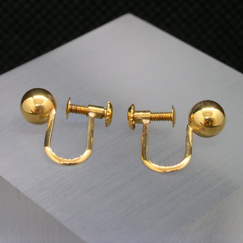 K18 丸玉(5.0mm) イヤリング