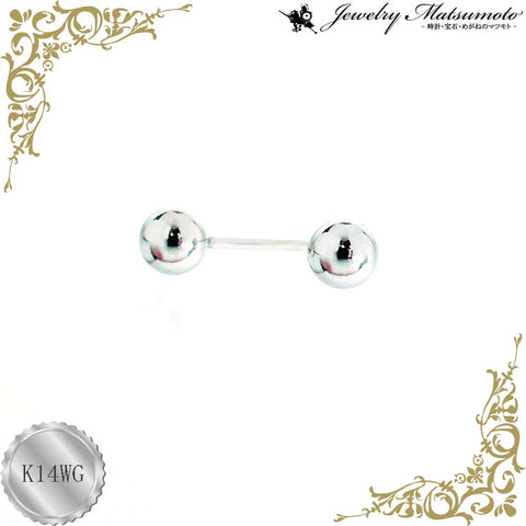 K14WG 丸玉(3.5mm) ピアス