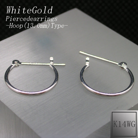 K14WG フープピアス 直径13.0mm