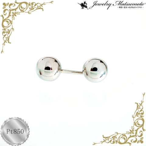 Pt850 丸玉(6.0mm) ピアス