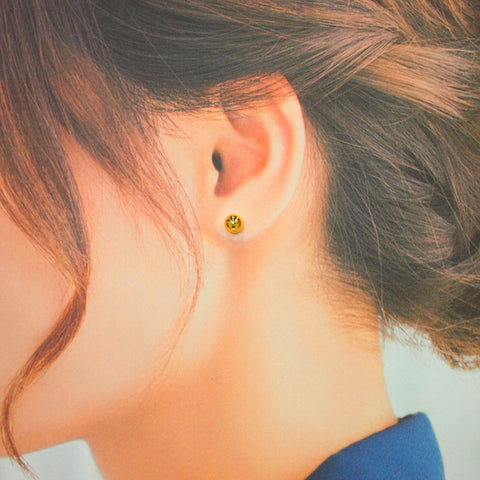 K18 丸玉(6.0mm) ピアス