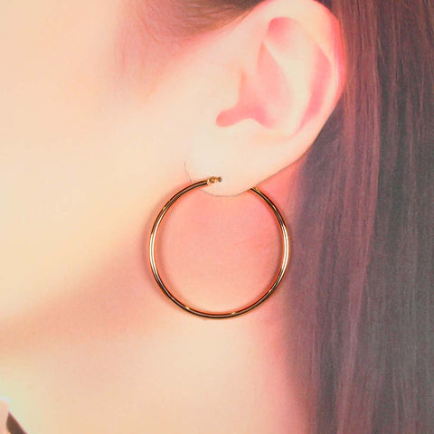 K10PG フープピアス 直径40.0mm