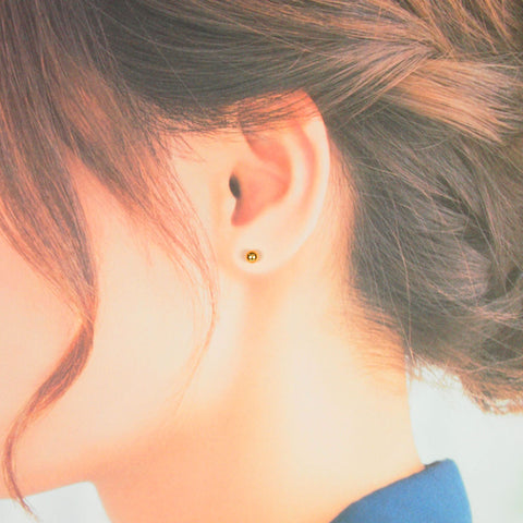 K18 丸玉(4.0mm) ピアス