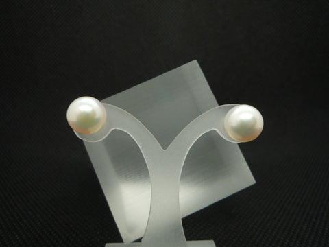 K18WG パール(真珠/8.0mm) ピアス 《6月誕生石》