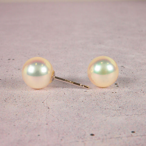 K18WG パール(真珠/8.0mm) ピアス 《6月誕生石》