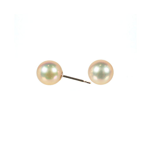 K18WG パール(真珠/8.0mm) ピアス 《6月誕生石》