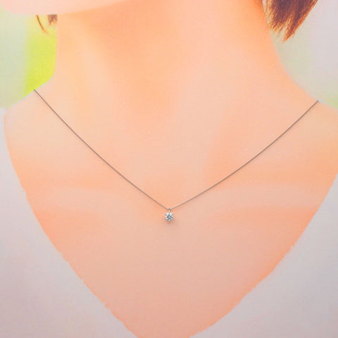 Pt900　ダイヤモンド　ネックレス　《4月誕生石》