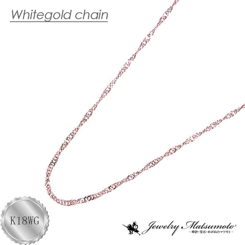 K18WG　地金チェーン