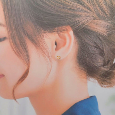 K18　ハート　ピアス