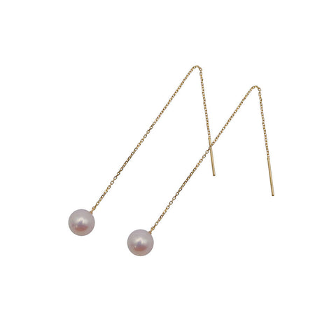 K18　パール（真珠）　アメリカンピアス