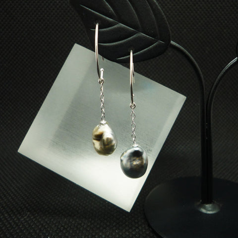 K14WG　バロックパール　フックピアス